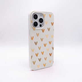 iPhone 13 pro Hülle - Herz weiß - "AutumnLove" - nachhaltig