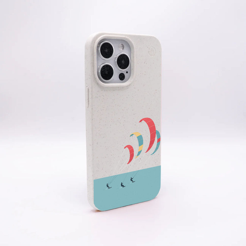iPhone 12 mini Hülle - Kite weiß - "Kitesurf" - nachhaltig