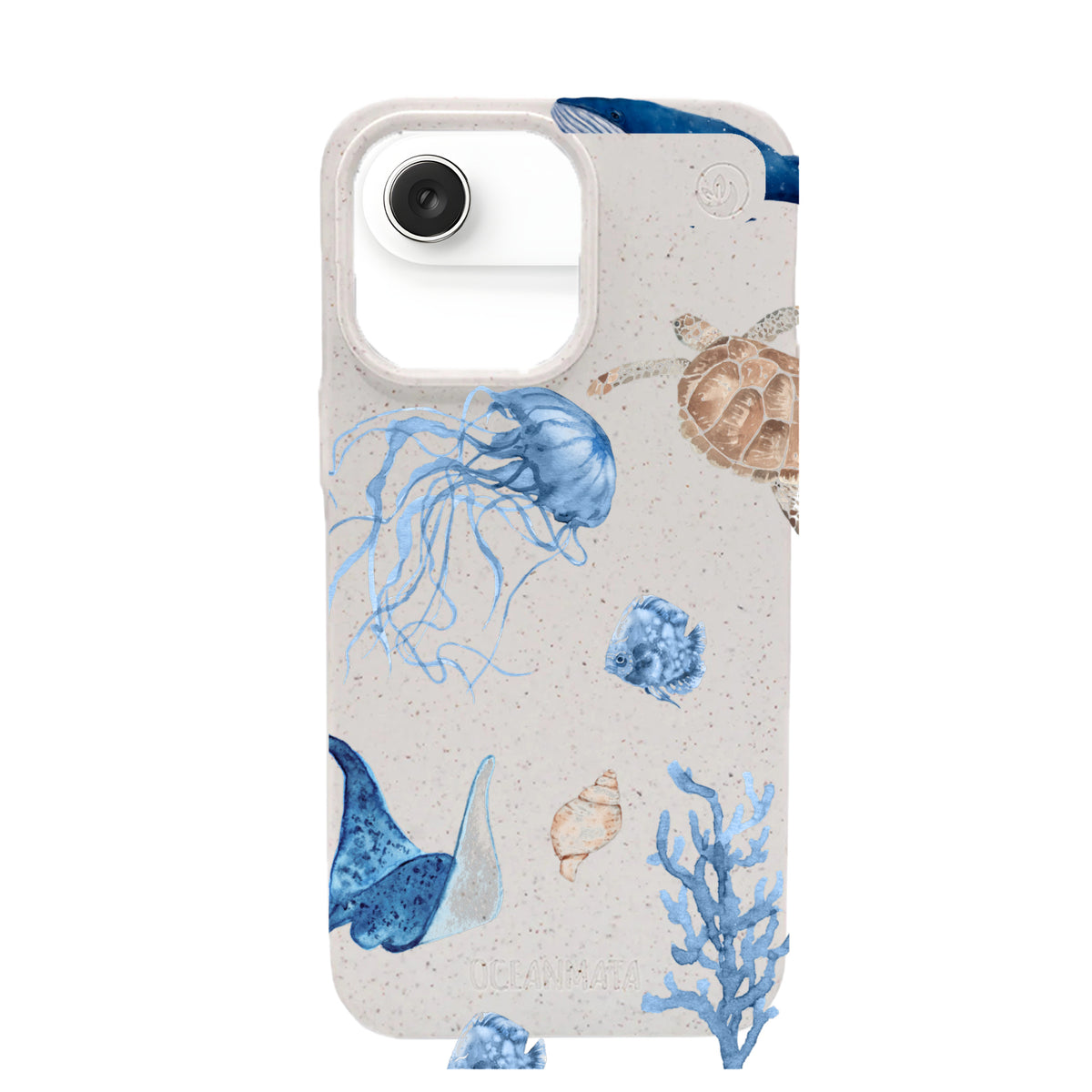 iPhone 17 Air Hülle - weiß Schildkröte - "Sea Turtle & Friends" - nachhaltig