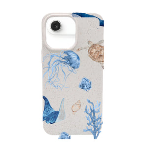 iPhone 17 Air Hülle - weiß Schildkröte - "Sea Turtle & Friends" - nachhaltig