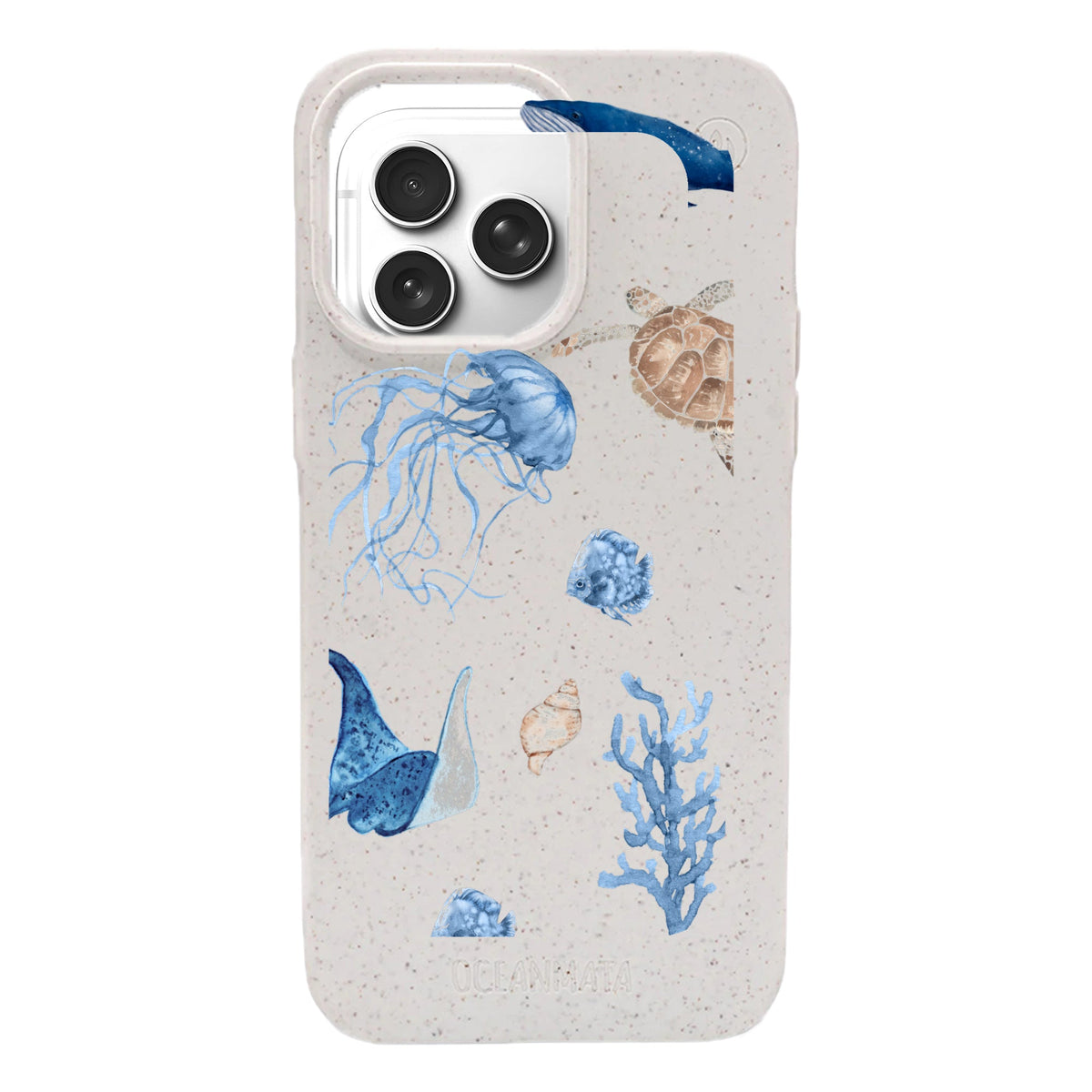 iPhone 17 pro Hülle - weiß Schildkröte - "Sea Turtle & Friends" - nachhaltig