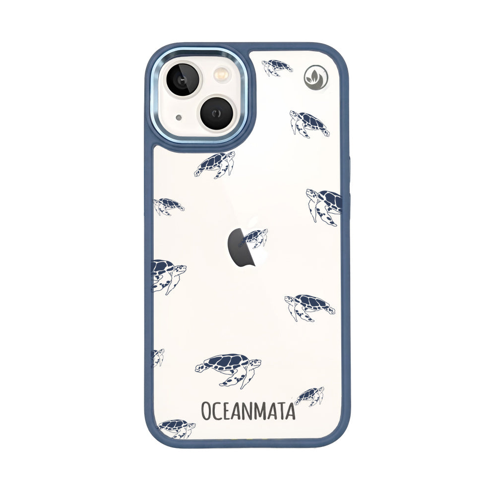 iPhone 13 Hülle - Schildkröten blau - "Turtlino" - nachhaltig