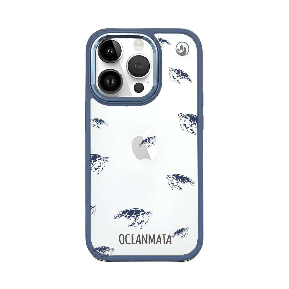 iPhone 14 pro max Hülle - Schildkröten blau - "Turtlino" - nachhaltig