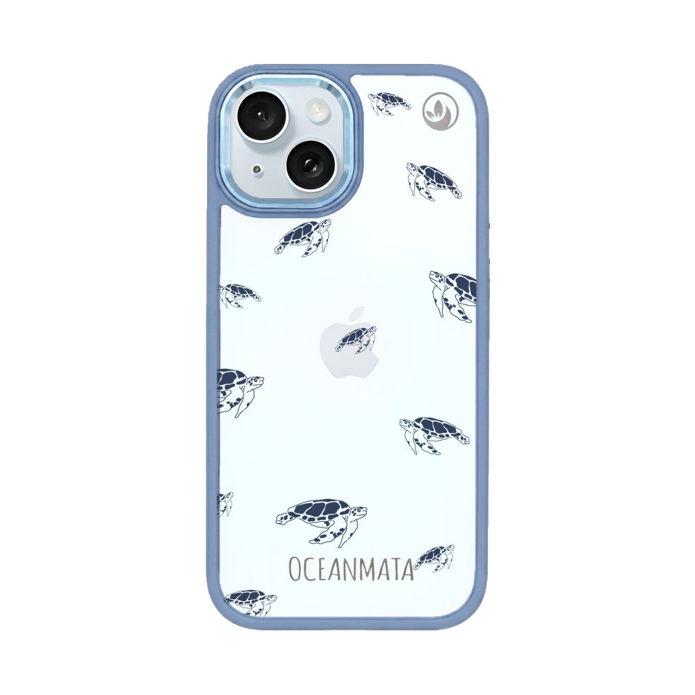 iPhone 15 Hülle - Schildkröten blau - "Turtlino" - nachhaltig