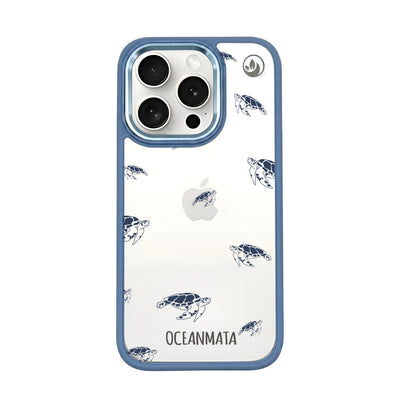iPhone 15 pro Hülle - Schildkröten blau - "Turtlino" - nachhaltig