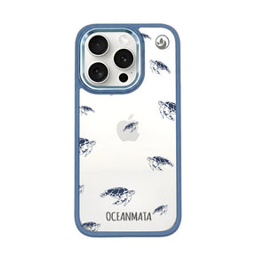 iPhone 15 pro Hülle - Schildkröten blau - "Turtlino" - nachhaltig
