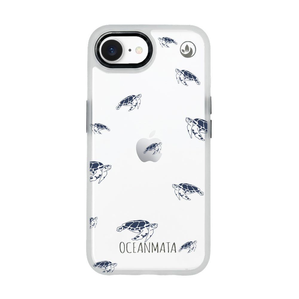 iPhone 16e/17e Hülle - Schildkröten blau - "Turtlino" - nachhaltig
