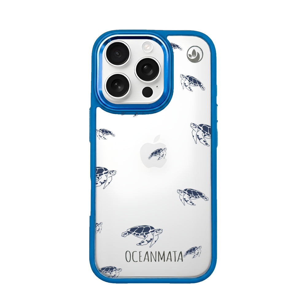 iPhone 16 pro max Hülle - Schildkröten blau - "Turtlino" - nachhaltig