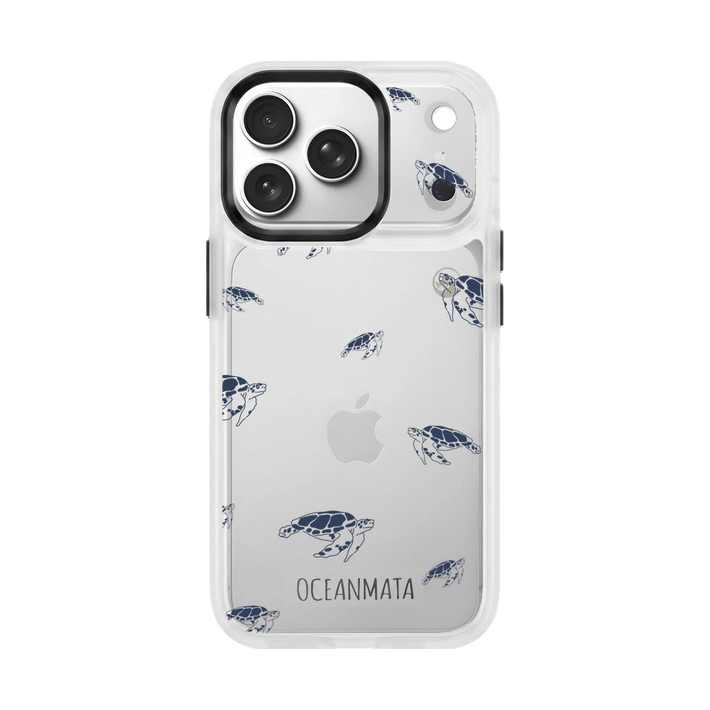 iPhone 17 pro max Hülle - Schildkröten blau - "Turtlino" - nachhaltig