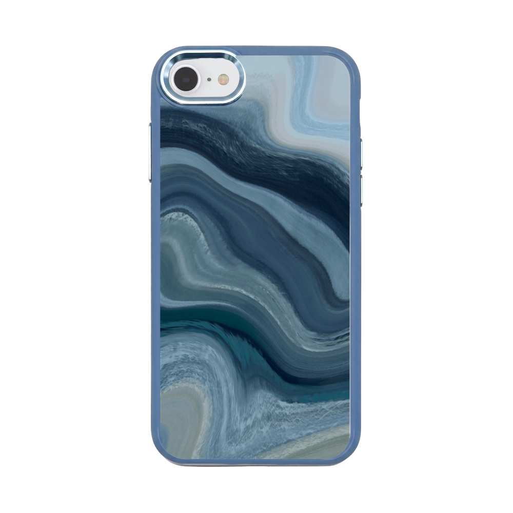 iPhone SE/7/8 Hülle - Line Art Ocean - "Waves of Balance" - nachhaltig