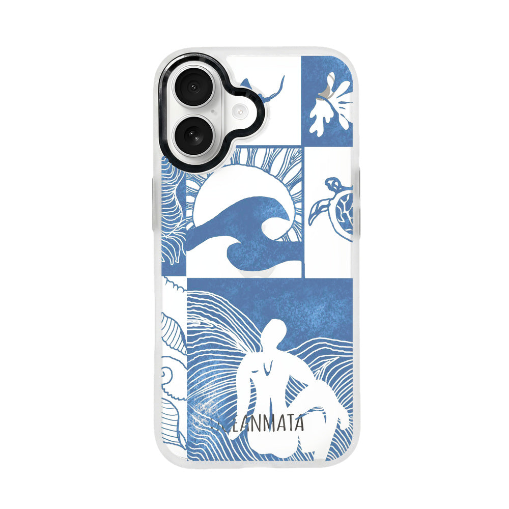 iPhone 17 Hülle - Line Art Ocean - "Waves of Balance" - nachhaltig