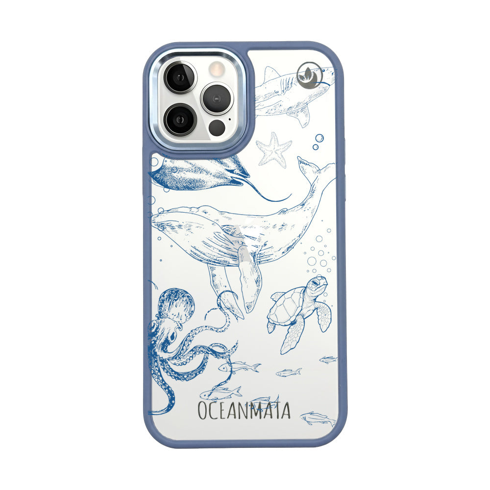 iPhone 12 pro / iPhone 12 Hülle - Wal blau - "WhaleLife" nachhaltig