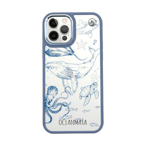 iPhone 12 pro / iPhone 12 Hülle - Wal blau - "WhaleLife" nachhaltig