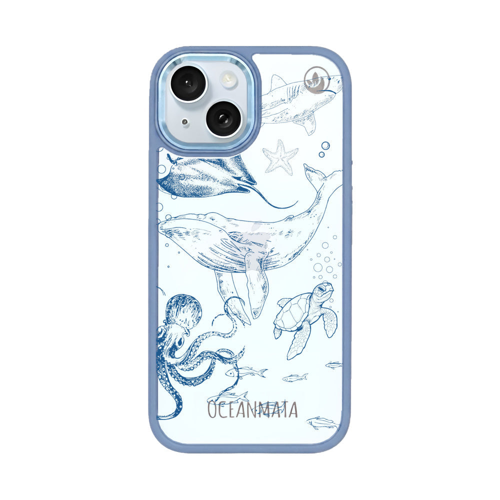 iPhone 15 Hülle - Wal blau - "WhaleLife" nachhaltig