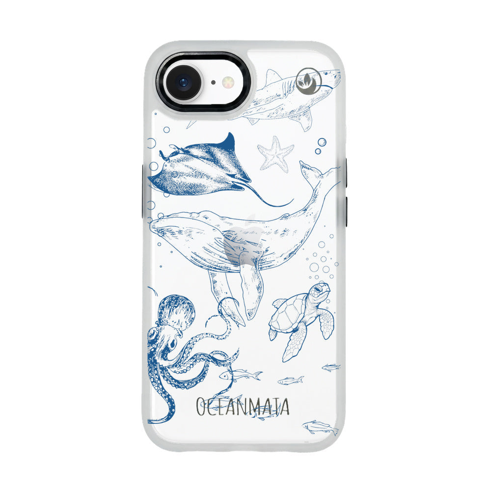 iPhone 16e/17e Hülle - Wal blau - "WhaleLife" nachhaltig